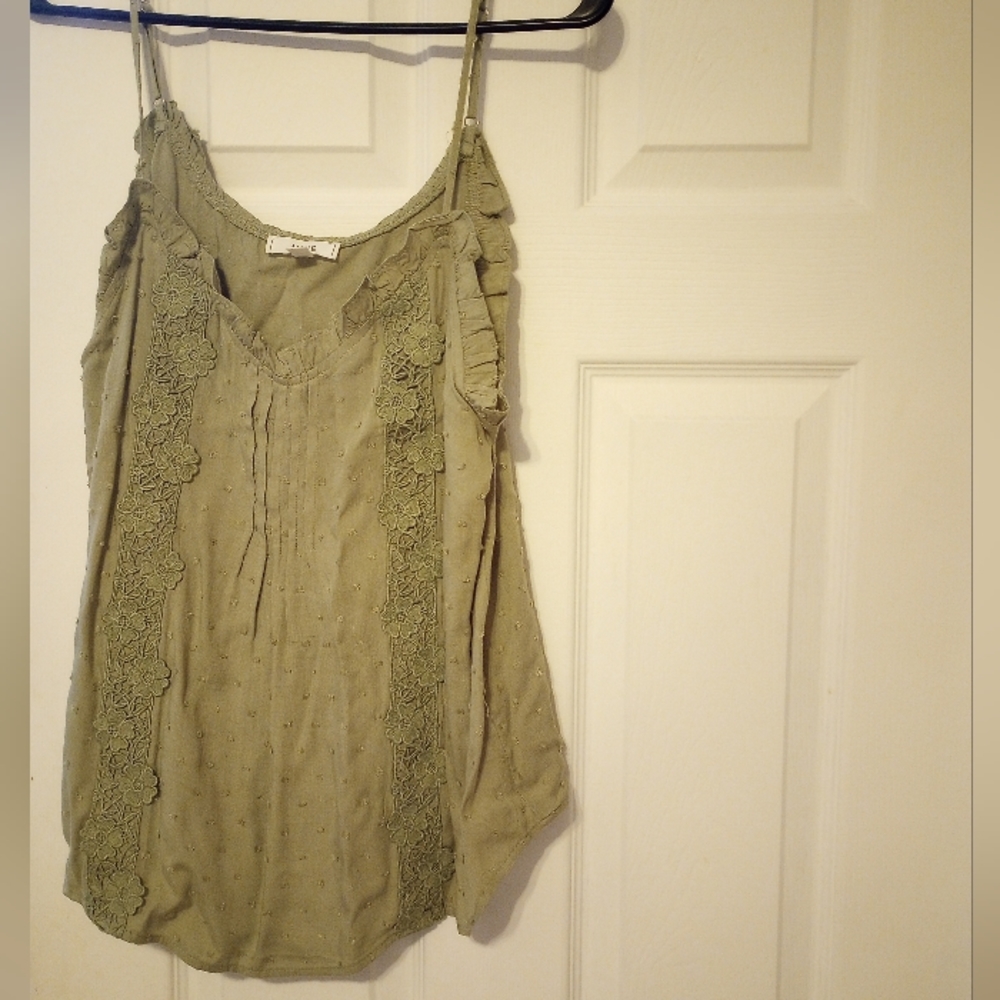 Olive green tank top